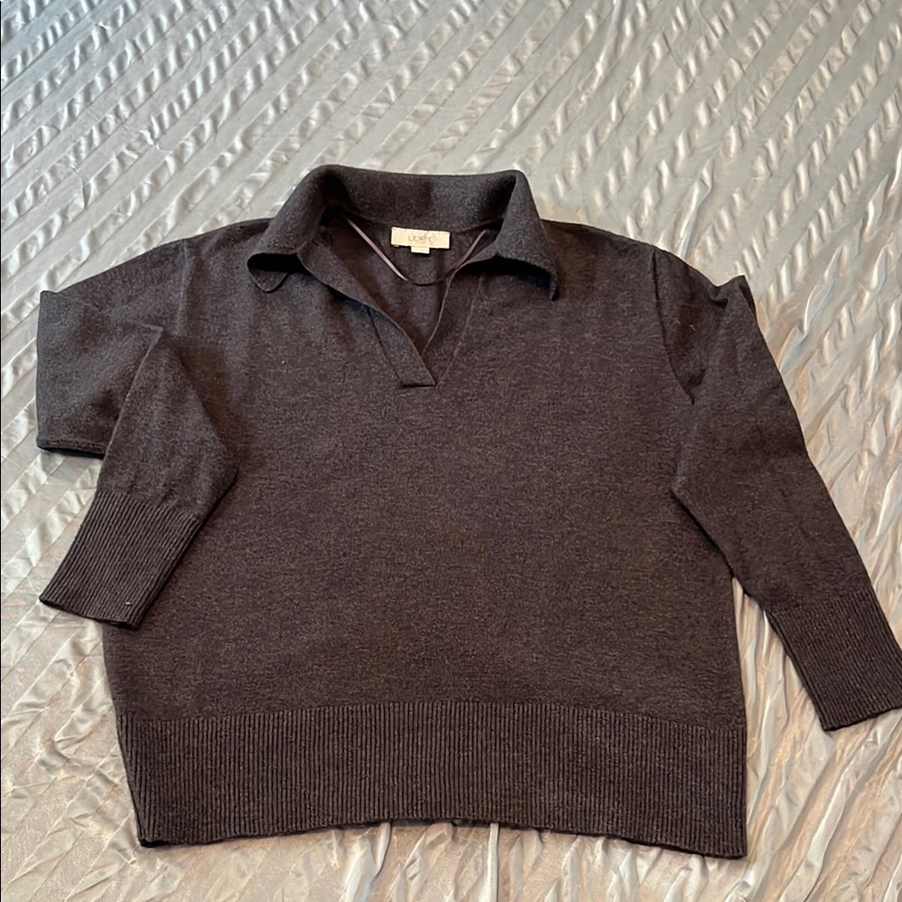 Dark Gray Collared Sweater